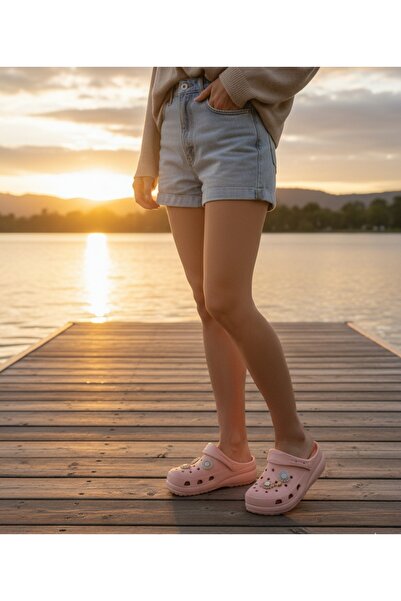 Shubuu Γυναικείες παντόφλες Cros με κλειστά δάχτυλα με αξεσουάρ πέτρινες παντόφλες Doctor Nurse Medical Beach παντόφλες