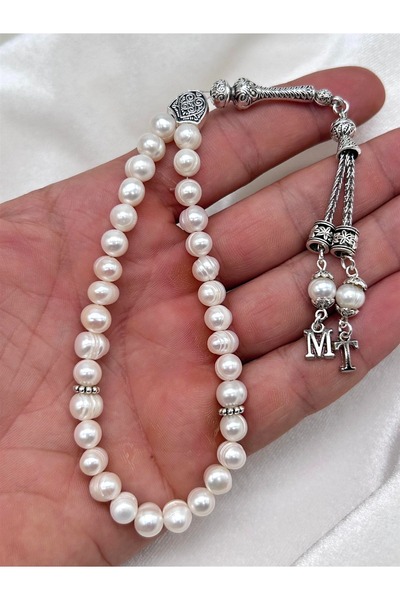 İnci Hediyelik %100 Gerçek İnci Tesbih - Çelik İpli- Kişiye Özel - 7 Mm - Asalet Ve Duygusal Denge