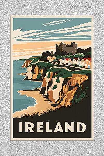 Lucena Pictură decorativă de perete vintage irlandeză imprimată pe metal