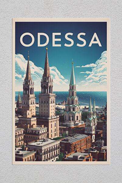 Lucena Pictură decorativă de perete vintage Odessa Ucraina 2 cu imprimeu metalic