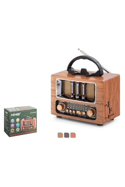 NNS Ns6638Bt Bluetooth Nostalji Speaker 167*95*138mm