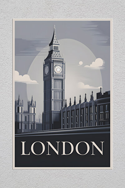Lucena Metal Printed London England 6 Vintage Decorative Wall Painting