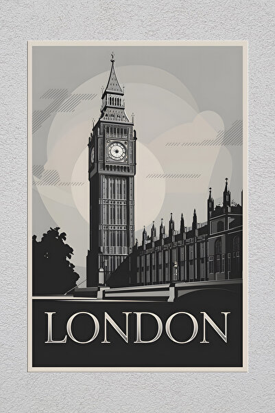 Lucena Pictură decorativă de perete vintage cu imprimeu metalic Londra Anglia 7