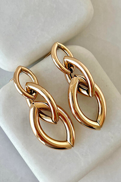 Leo'Stone أقراط نسائية من سلسلة Premium مكونة من 3 أوراق شجر موديل إبرة غير قابلة للتشويه