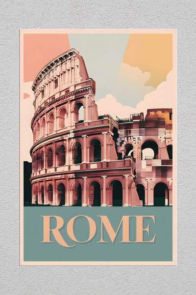 Lucena Μεταλλική εκτύπωση Ρώμη Ιταλία 1 Vintage διακοσμητικός πίνακας τοίχου