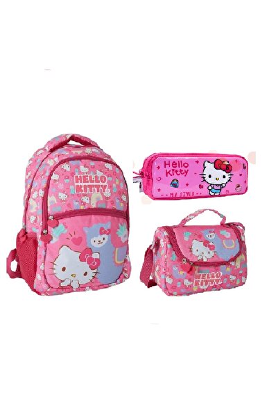 TMN Hello Kitty Beslenme Okul Çantası Kalemlik Seti