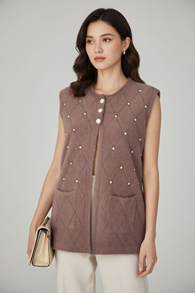 ENDAMIM Stone Detail Yumoş Tri̇ko Short Vest