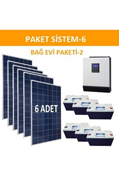 Lexron GrafenMarket Büyük Bağ Evi Solar Paketi 6.2 kva Mppt Inverter 360w Pan...