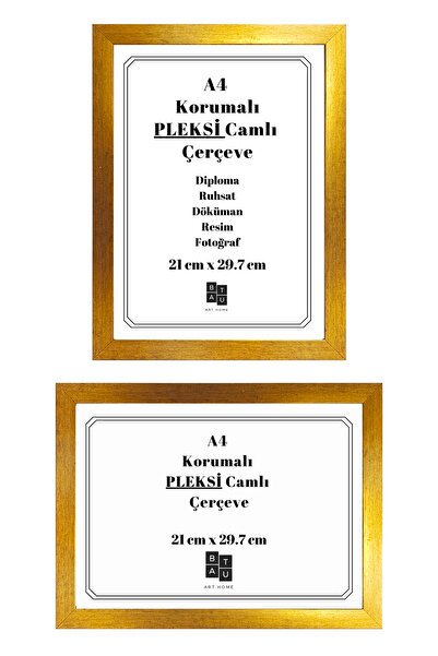Batu Art Home 5 Adet A4 Çerçeve Korumalı Kırılmaz Pleksi Camlı Belge Diploma Resim Fotoğraf Asılabilir 21x29.7 Cm