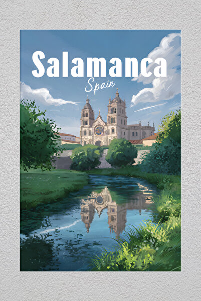 Lucena Pictură decorativă de perete vintage Salamanca Spania imprimată pe metal