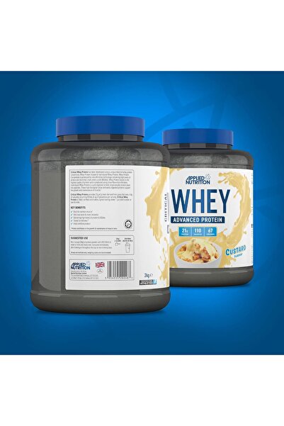applied nutrition Critical Whey Blend, Custard, 2 Kg, High Levels of Protein & BCAAs