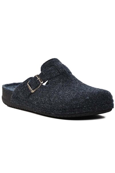 Kocamanlar Ayakkabı Bento K-12113 Home Slippers Orthopedic Men's Slippers Dark Blue