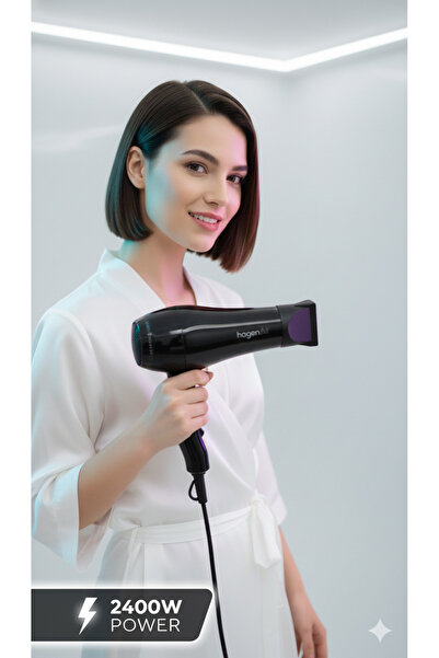 hagentech Black Professional Hair Dryer+Blow Dryer 2400Watt Professional Blow...