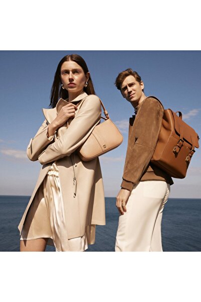 Desa Adrina Krem Kadın Deri Trençkot