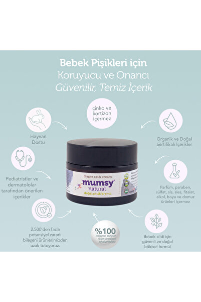 Mumsy Natural Doğal Pişik Kremi 50 Ml