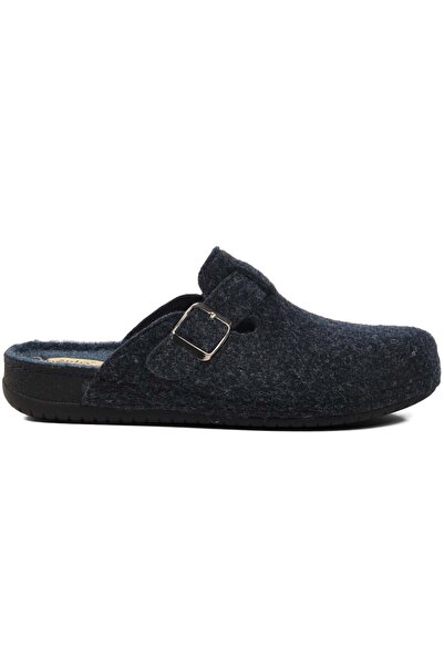 Kocamanlar Ayakkabı Bento K-12113 Home Slippers Orthopedic Men's Slippers Dark Blue