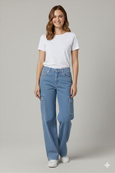 ELONİ KADIN — ШТАНИ З ШИРОКИМИ НОГАВИЦЯМИ ТА ВИСОКОЮ ТАЛІЄЮ