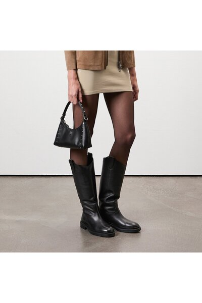 Desa Loar Black Women's Leather Boots