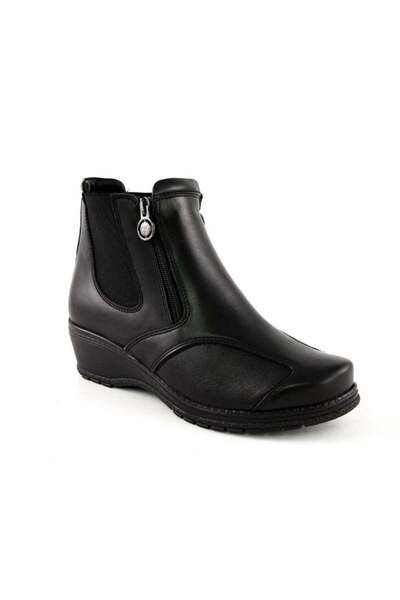 Forelli 25652-K Zenne Siyah Deri Halluks Comfort Bot