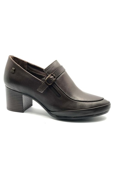 Venüs Bexus Genuine Leather Comfort Orthopedic Women's Heeled Shoes Brown