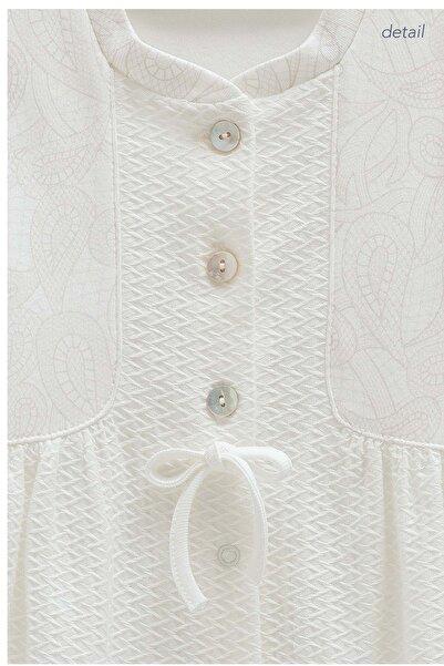 Caramell Tiny Lace Buttoned Jumpsuit Ecru