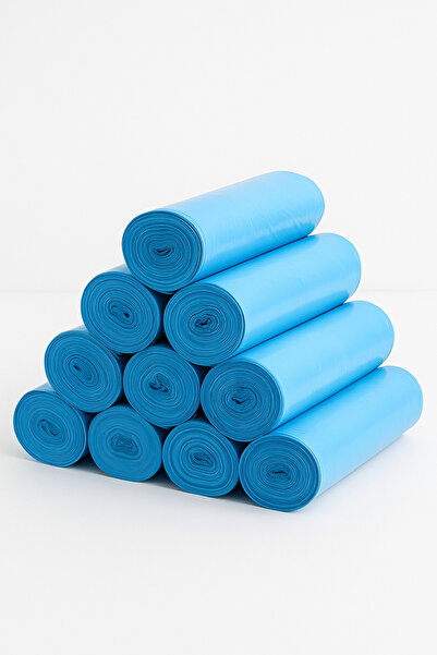 YOK YOK AMBALAJ كيس قمامة أزرق كبير الحجم - 80×110 سم 100 قطعة (10 لفات) |   ...