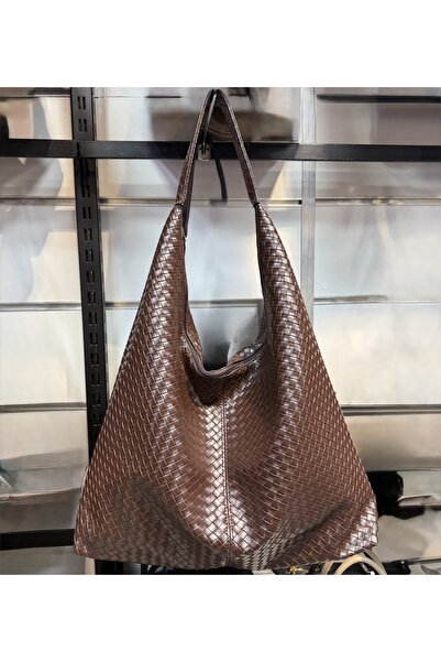 Millacom Large Tote Bag with Knit Detail Shopper Bag