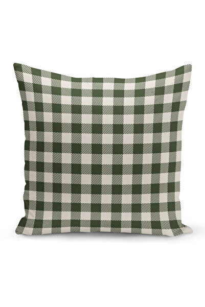 Bertille Home Yılbaşı Ekose Serisi Çift Tarafı Dijital Baskılı Kırlent Kılıfı...