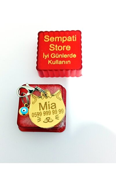 Sempati Store Kişiye Özel Kedi Isim Künyesi Isimlik