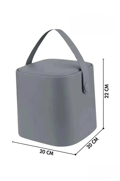 Luna Kapaklı Tutma Saplı Tezgah Üstü Sihirli Çöp Kovası | İç Kovalı Pratik Çöp Kutusu