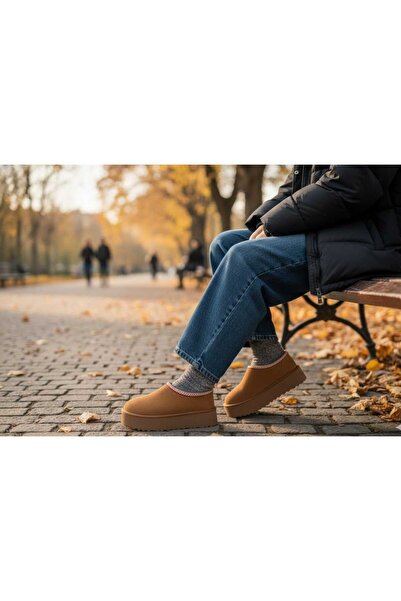 maydos Kadın İçi Tüylü Kışlık Terlik Yüksek Taban Bot&Bootie