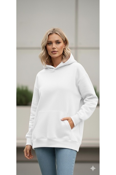 dwnwear Унісекс оверсайз бавовняний худі з капюшоном - 3 нитки