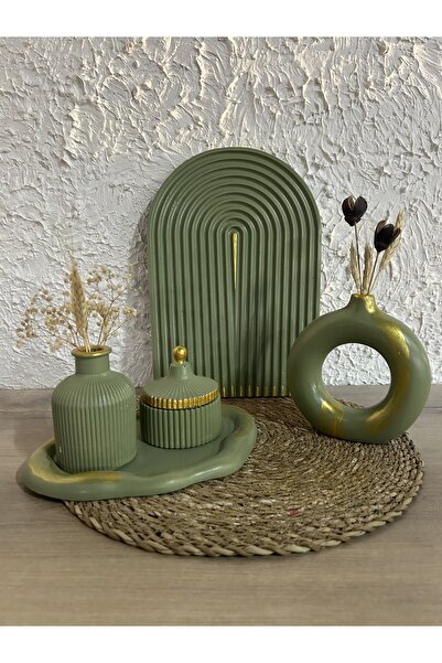 Zigzag Home Σετ βάζου, δίσκου, μίνι κουτιού 5 τεμαχίων σε μποημικό στυλ, διακοσμητικό, ειδικό σχέδιο, διακόσμηση σπιτιού, δώρο