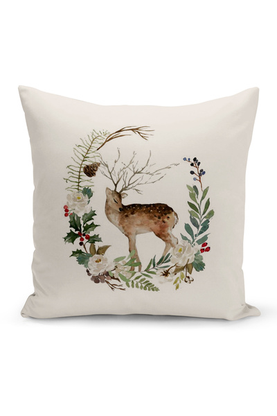 Bertille Home غطاء وسادة مطبوع رقميًا مزدوج الجوانب من سلسلة رأس السنة الجديد...