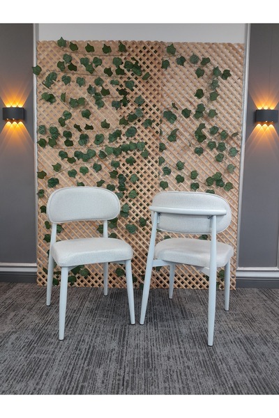 MEDA CONCEPT Polo Sandalye Mutfak Salon Yemek Odası Sandalyesi Metal Ayaklı 1...