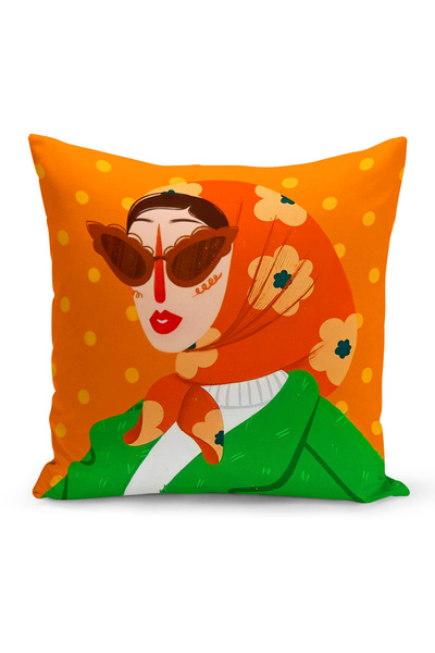 Bertille Home Retro Series Double Sided Digital Printed Throw Pillow Case (Retro Cushion Cover)