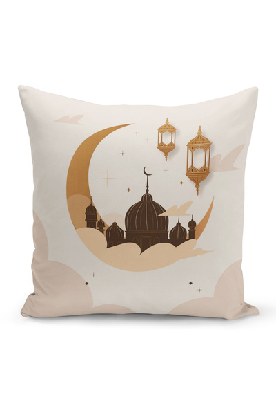 Bertille Home غطاء وسادة مطبوع رقميًا مزدوج الجوانب من سلسلة رمضان (غطاء سرير...