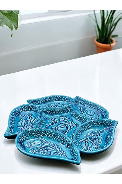 sharp&art Ceramic Snack Bowl and Breakfast Set - 3 Pieces and 6 Pieces, Embossed Pattern, 2 Different Color Options