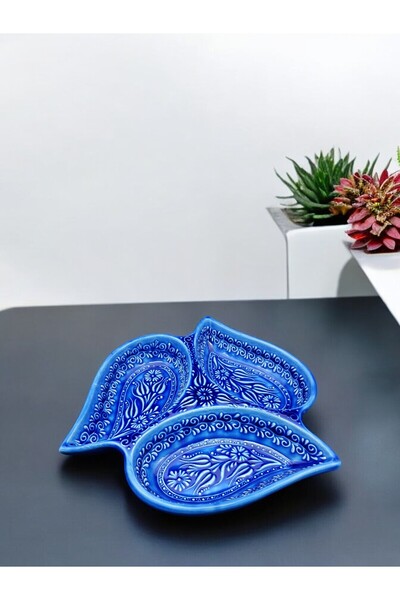 sharp&art Ceramic Snack Bowl and Breakfast Set - 3 Pieces and 6 Pieces, Embossed Pattern, 2 Different Color Options
