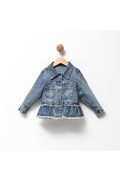 LOVE MAXX ΚΟΡΙΤΣΙΑΤΙΚΟ ΤΖΙΝ ΠΑΛΤΟ ΜΕ ΛΕΠΤΟΜΕΡΗ ΦΟΥΣΤΑ Μπλε