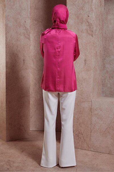 Alvina BAĞLAMA DETAYLI SATEN BLUZ 44428