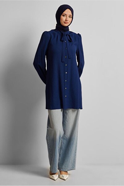 Alvina Tunic with Tie Collar 45625