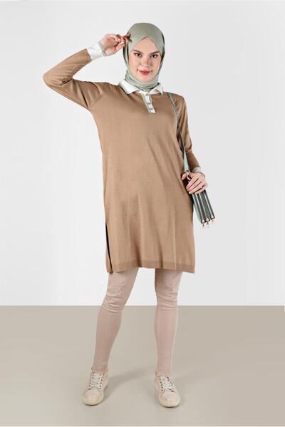 Alvina POLO NECK RIBBANED KNITWEAR TUNIC 42108