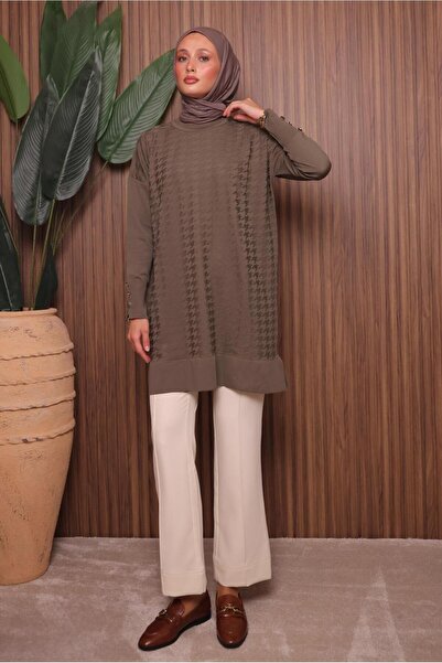 TRENDTESETTÜR Women's Brown (Soil) Knit Tunic t 9007