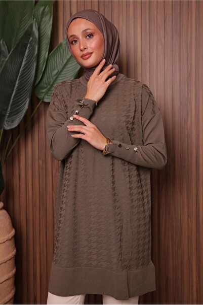 TRENDTESETTÜR Women's Brown (Soil) Knit Tunic t 9007