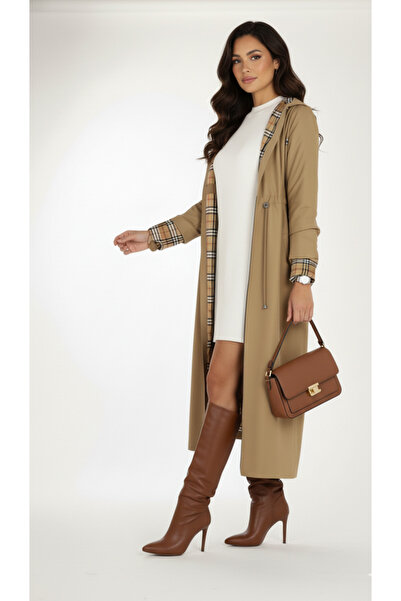 Lumora Desenli Kapüşonlu Trençkot