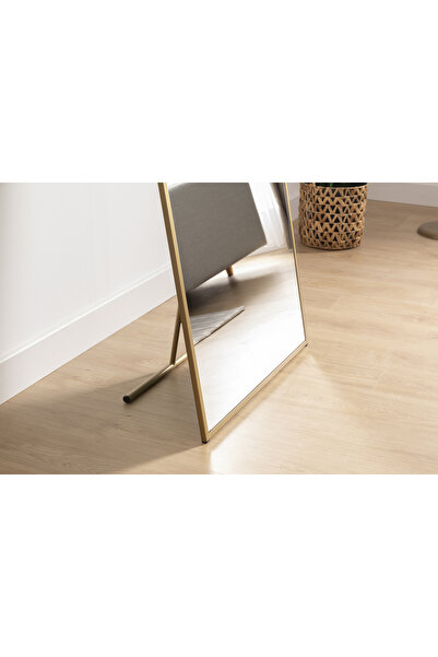 Marsah Home Semi-oval floor mirror with stand 180x70 Cm Gold