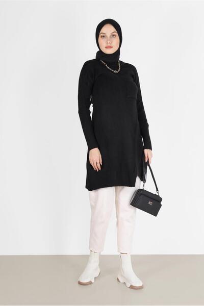 Alvina POCKET DETAIL SLIT TRICOT TUNIC 42058
