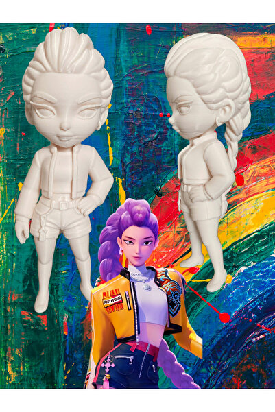 BellisiaHome KPOP Demon Hunters Tarzı Rumi Chibi – Sevimli Boyanabilir Karakt...