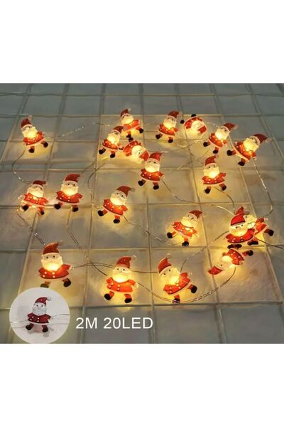 CANSU ODABAS CO Colorful Santa Claus and Tree Led Light Ornaments, Stylish an...